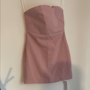 Misguided Pink Strapless Dress